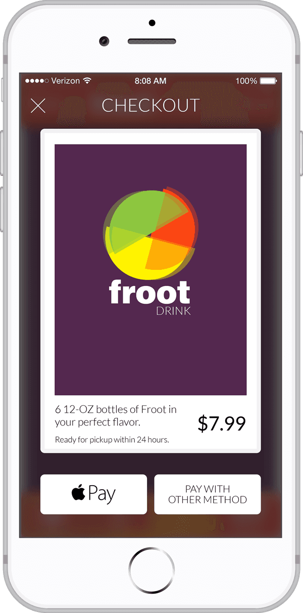 FrootDrink order summary