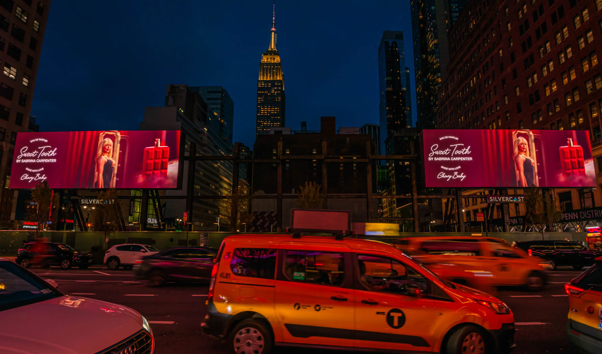 Sabrina Carpenter Sweet Tooth billboard in New York City